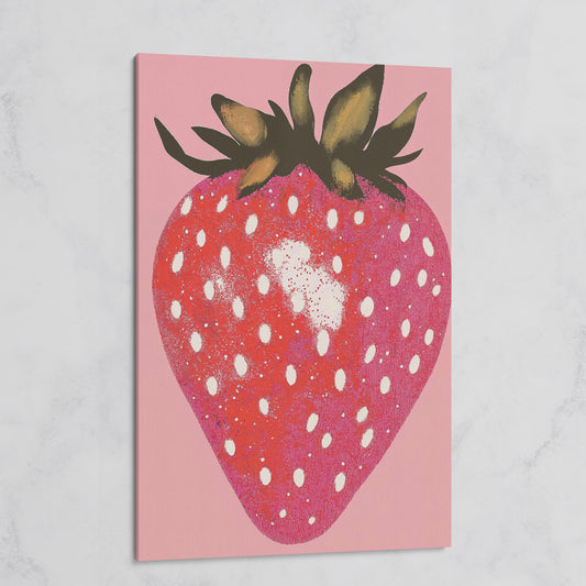 Strawberry Pink Canvas Print on gallery wrap