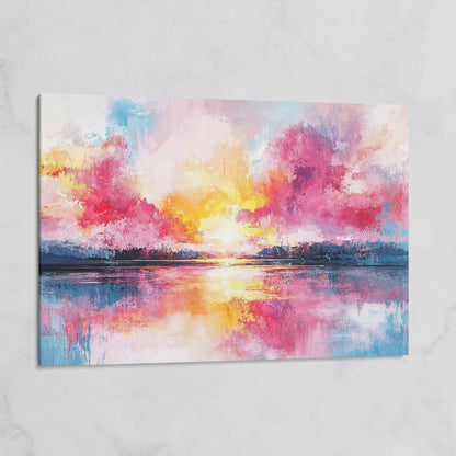 Colorful Sunset on the Water Canvas Print on gallery wrap