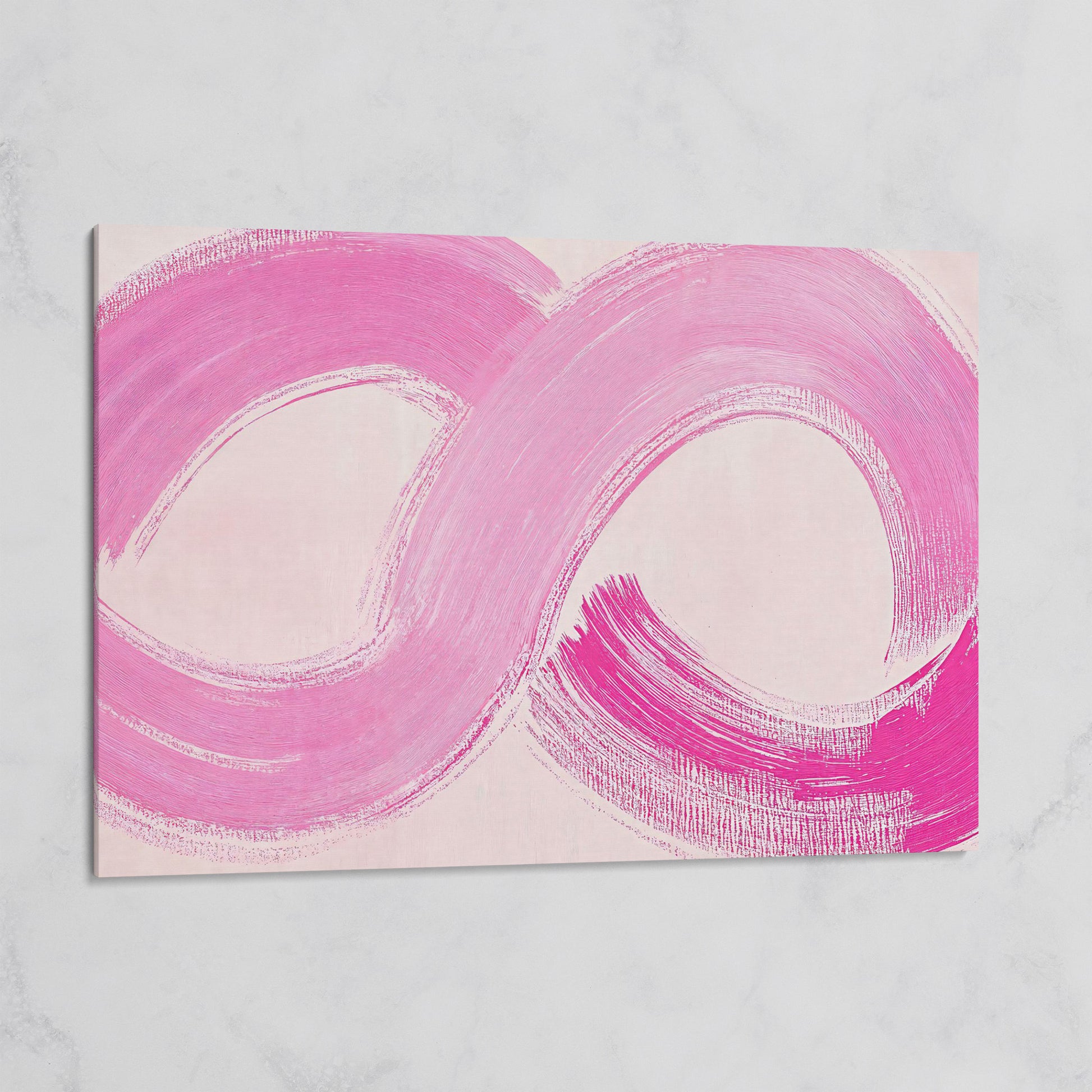 Pink Infinity Loop Canvas Print on gallery wrap