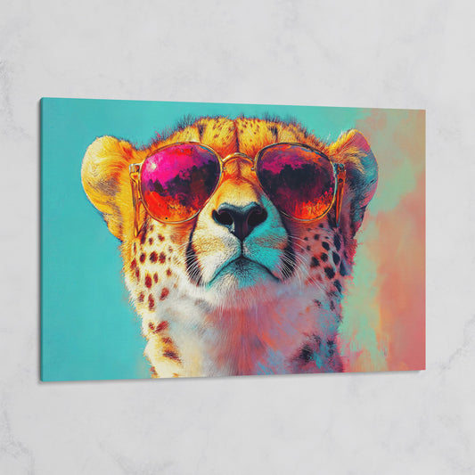 Cheetah in Sunglasses Pop Art Canvas on gallery wrap