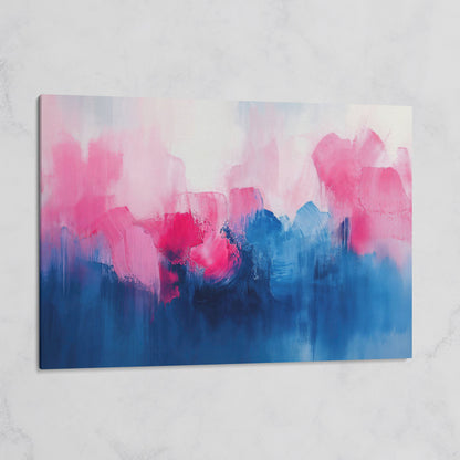 Abstract Pink and Blue Dreamscape Canvas on gallery wrap