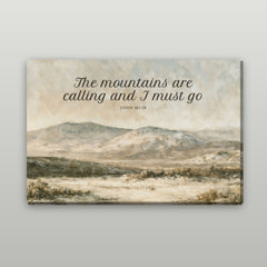 Pale Mountains Personalized Canvas Wall Art, Your Words or Family Name
