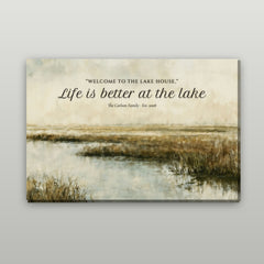 Still Water Personalized Canvas Wall Art, Your Words or Family Name
