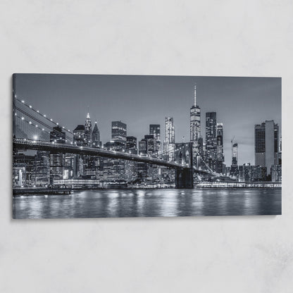 Black & White NYC Skyline Canvas on gallery wrap