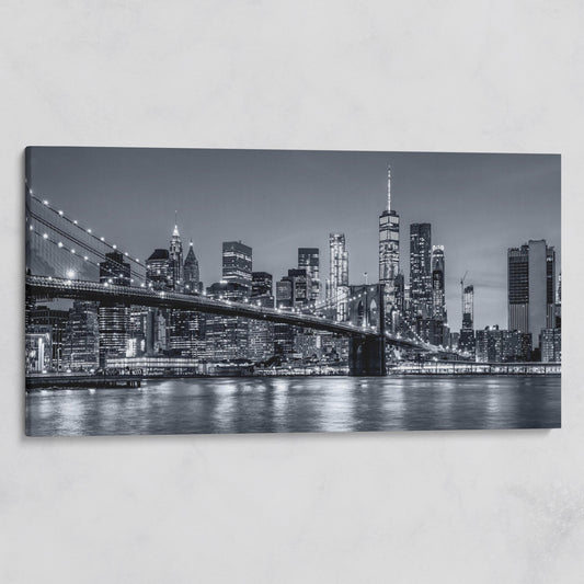 Black & White NYC Skyline Canvas on gallery wrap