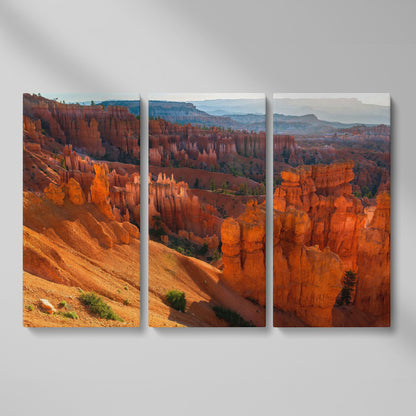 Bryce Canyon Hoodoos Canvas Wall Art as 3-panel split version
