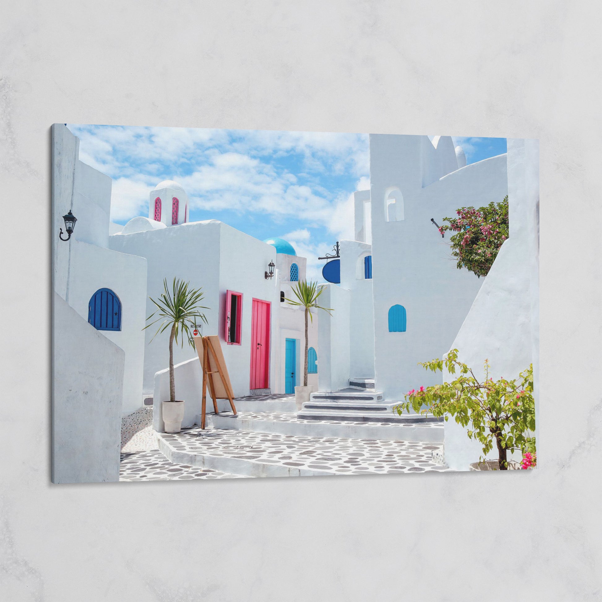 Santorini Cycladic Houses Canvas Print on gallery wrap