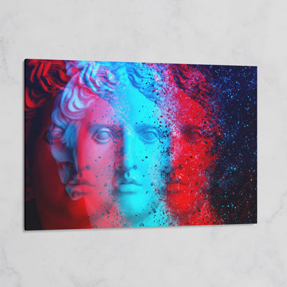 Apollo Belvedere Glitch Art Canvas on gallery wrap