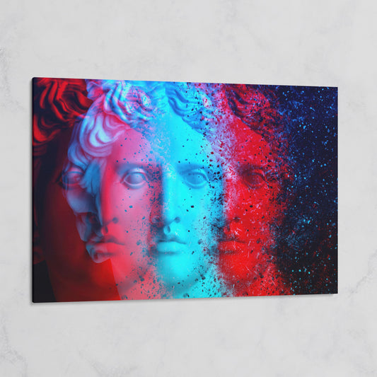 Apollo Belvedere Glitch Art Canvas on gallery wrap
