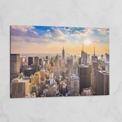 New York City Skyline Panoramic Canvas on gallery wrap