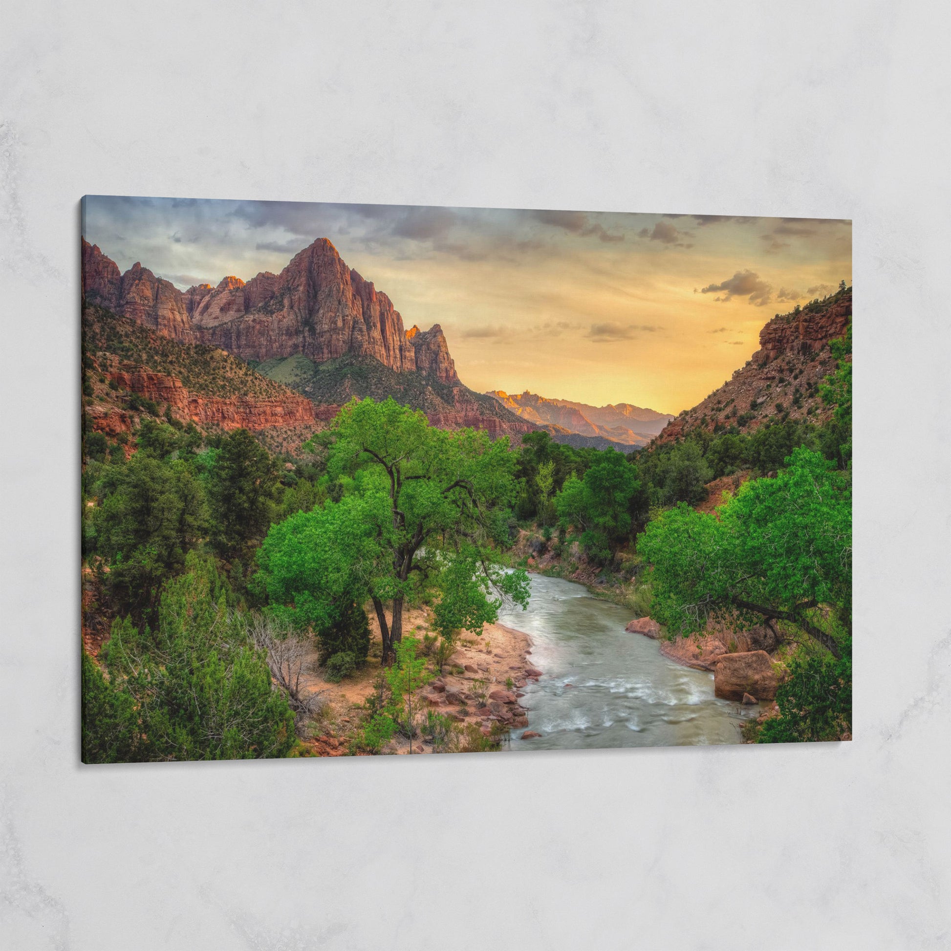 Zion Canyon Landscape Canvas Print on gallery wrap