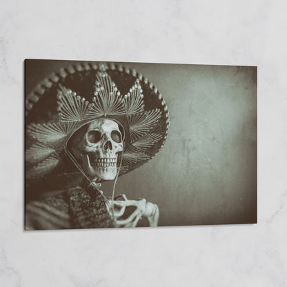 Mexican Bandit Skeleton Canvas Print on gallery wrap