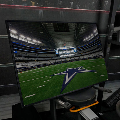 AT&T Stadium Canvas Print in black floating frame