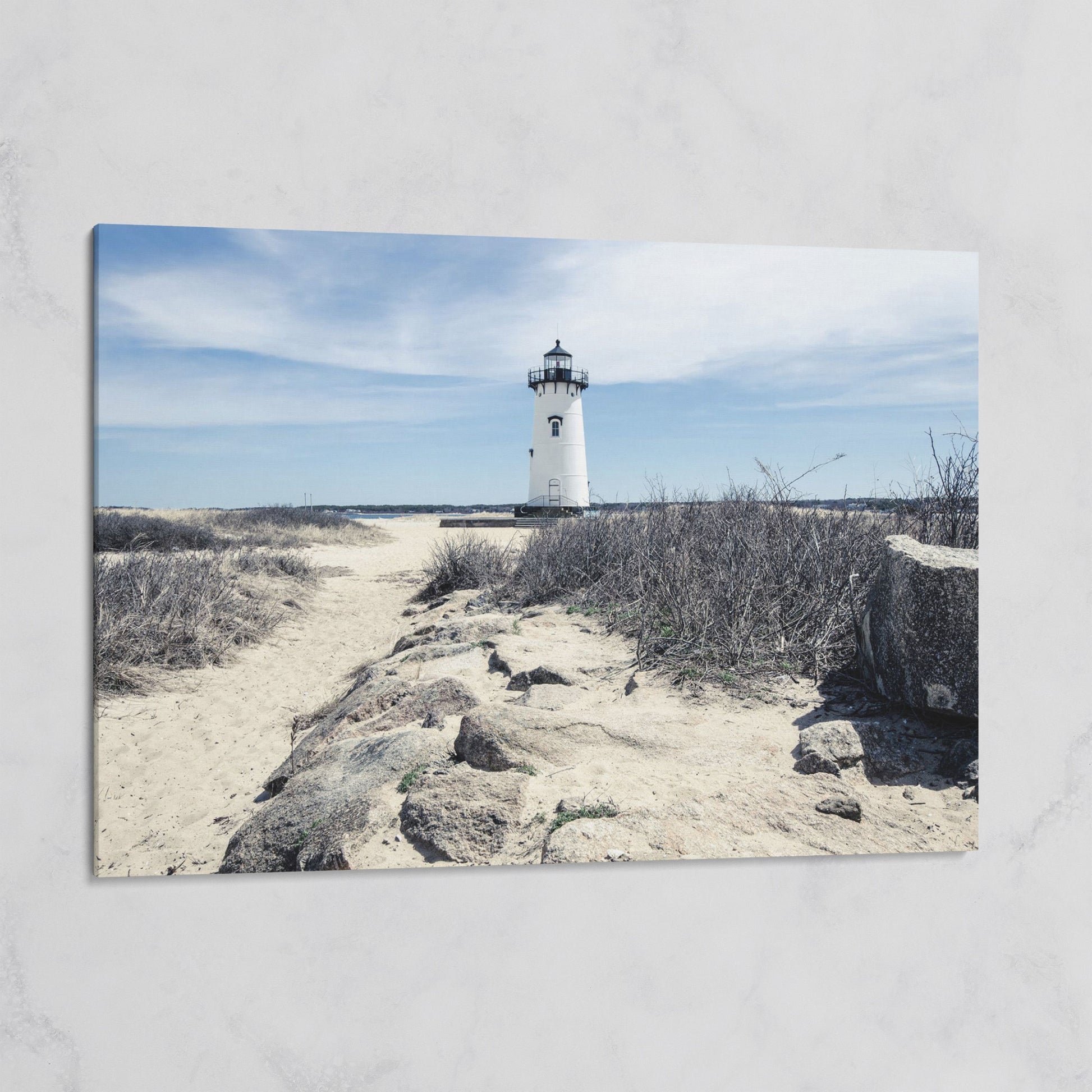 Edgartown Lighthouse Canvas Print, Martha's Vineyard on gallery wrap
