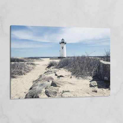 Edgartown Lighthouse Canvas Print, Martha's Vineyard on gallery wrap