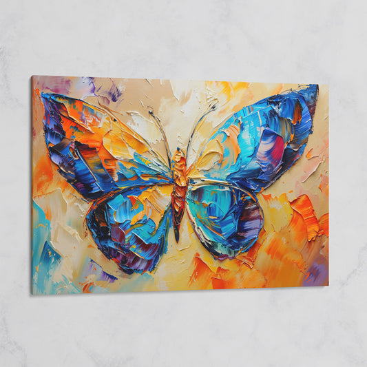 Butterfly Oil Painting Canvas on gallery wrap