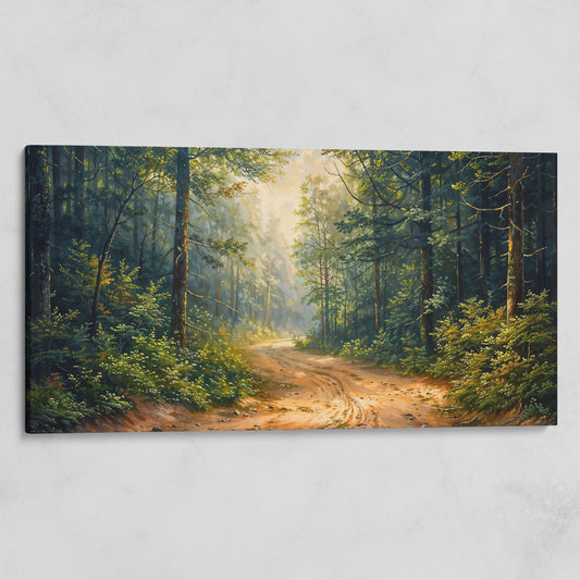 Tranquil Forest Path Canvas Print on gallery wrap