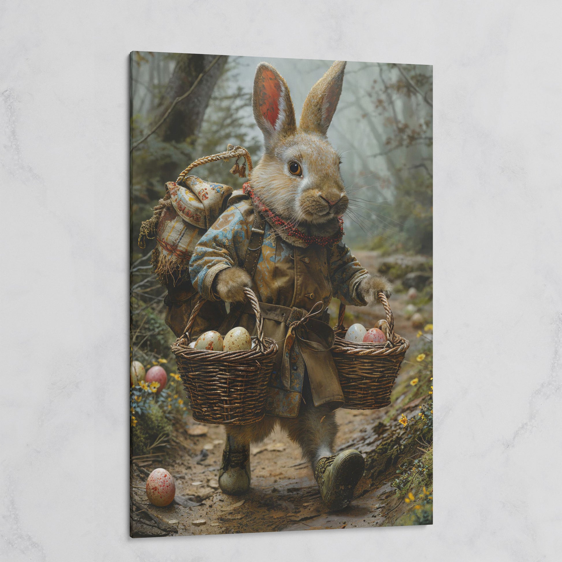 Easter Rabbit Explorer Canvas Print on gallery wrap