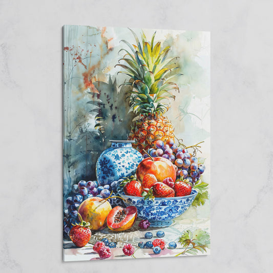 Fruit Assortment Still Life Canvas on gallery wrap