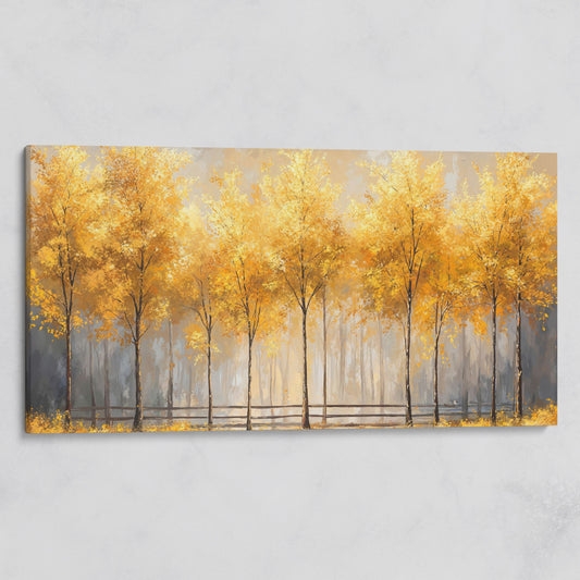 Golden Autumn Trees Canvas Print on gallery wrap