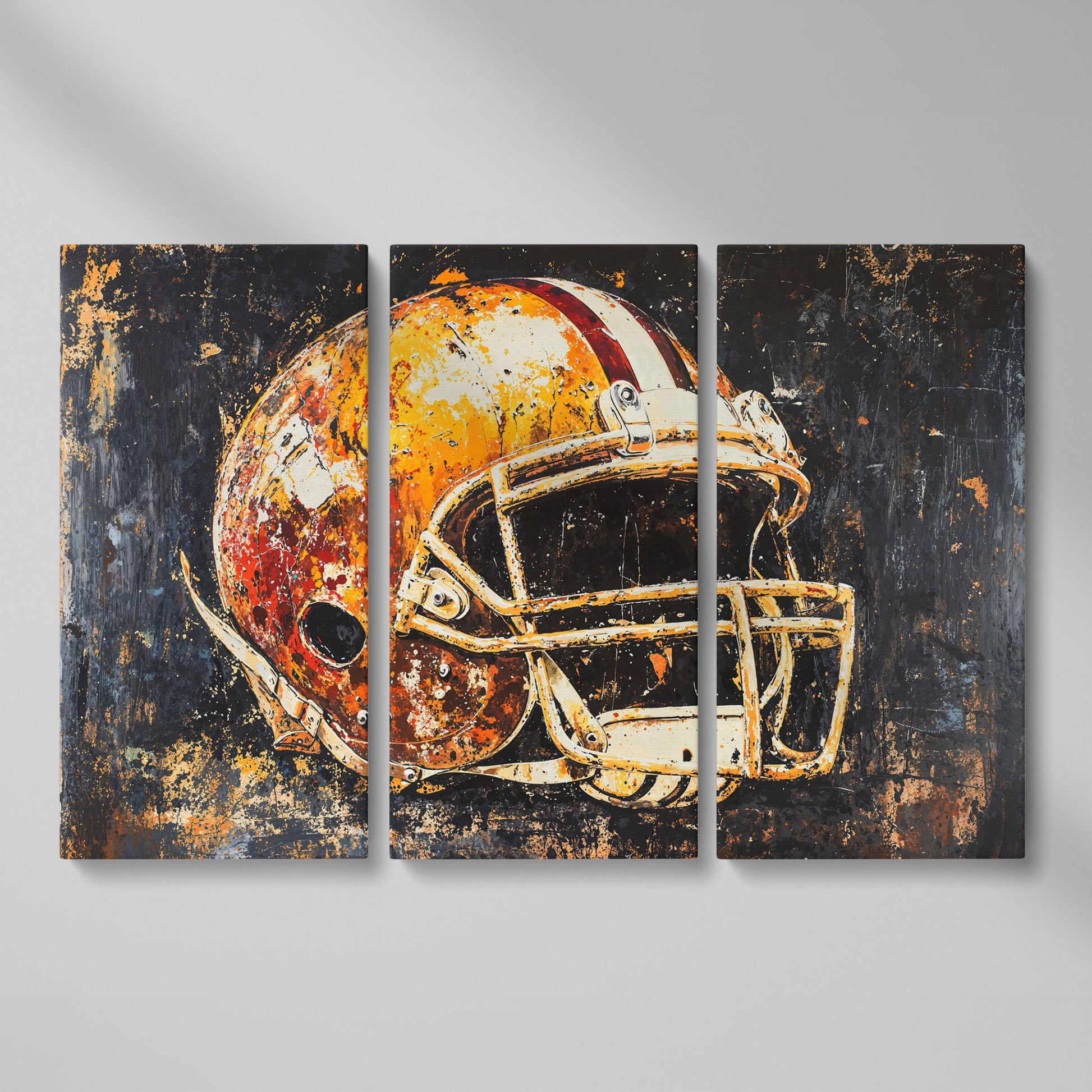 Football Helmet Abstract Sports Canvas