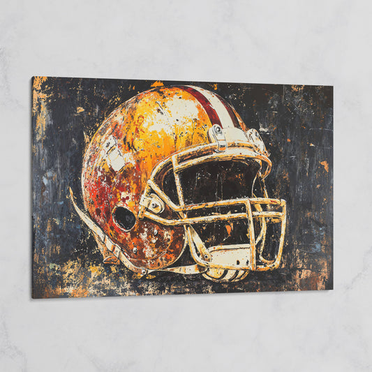 Football Helmet Abstract Sports Canvas on gallery wrap
