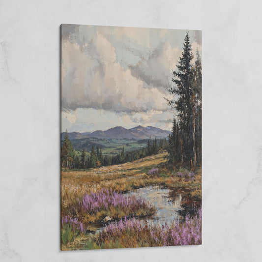 Tranquil Mountain Serenity Canvas on gallery wrap