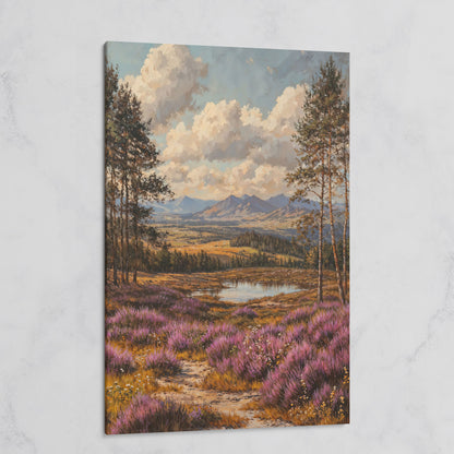 Heather Mountains Moorland Canvas on gallery wrap
