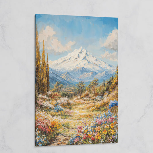Snow Peak and Cypress Mountain Canvas Print on gallery wrap