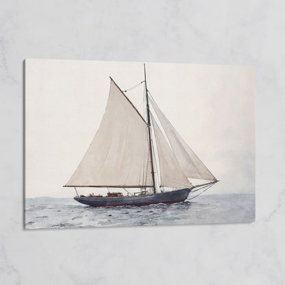 Sailing Ship Watercolor Canvas on gallery wrap