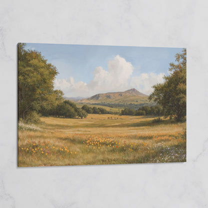 Mountain Meadow Landscape Canvas Print on gallery wrap
