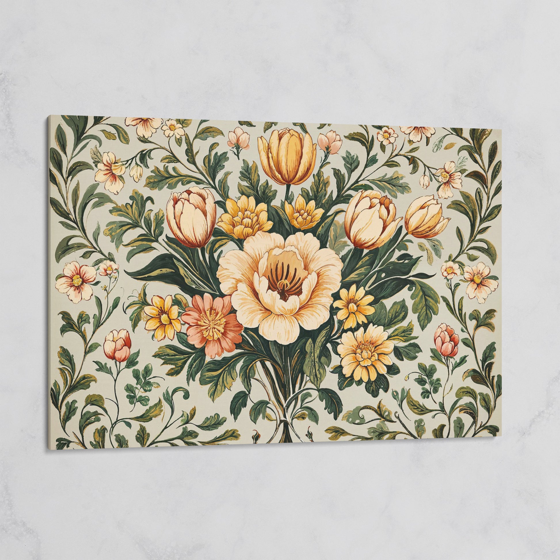 William Morris Tulip Canvas Print on gallery wrap