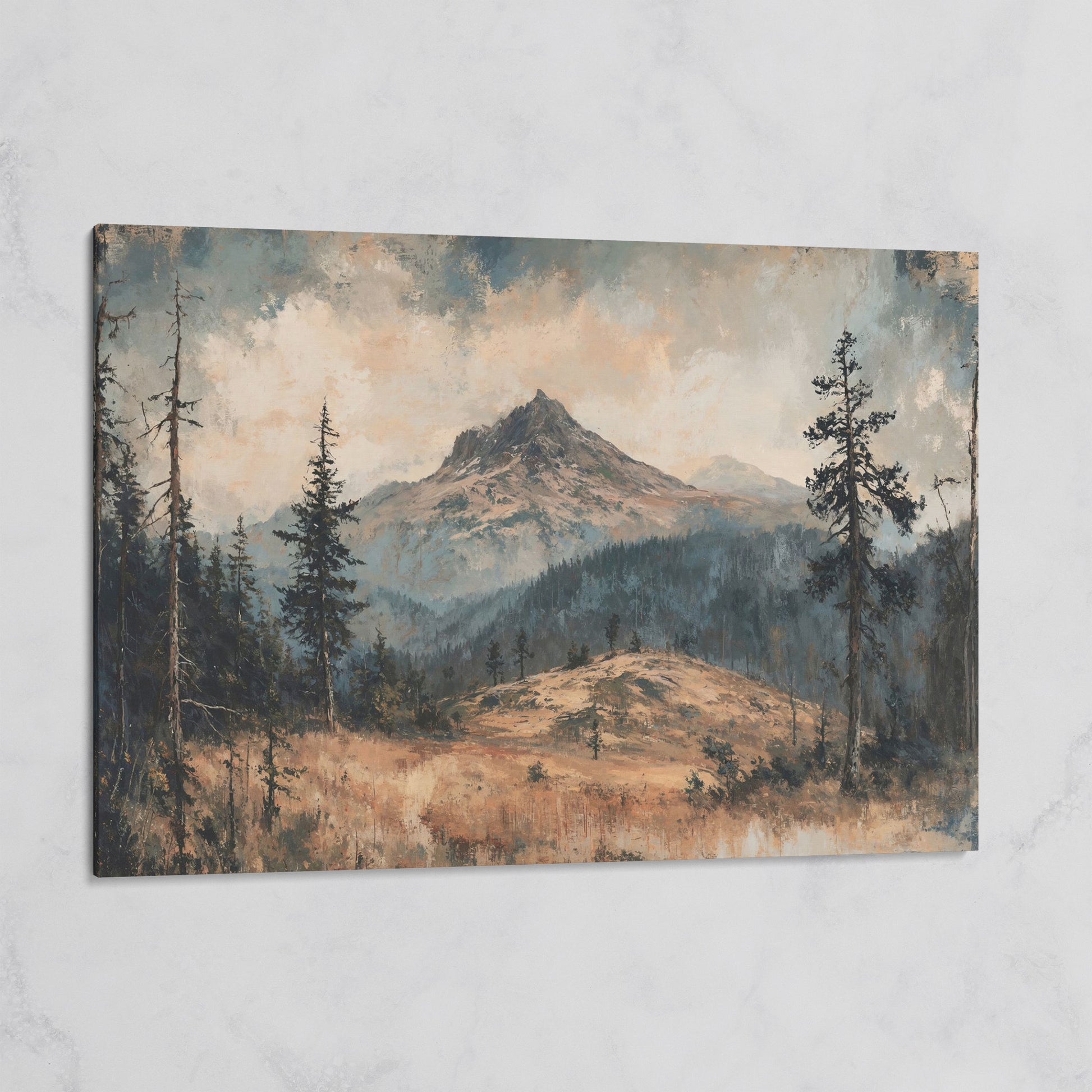 Mountain Wilderness Forest Canvas on gallery wrap