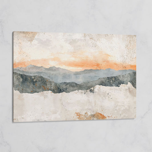 Hazy Watercolor Mountains Canvas on gallery wrap