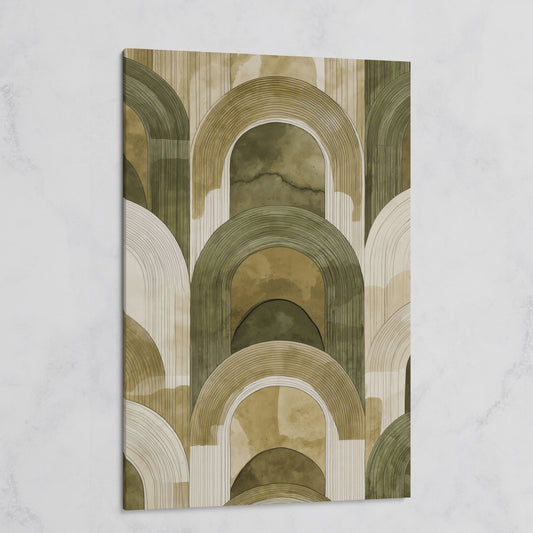 Arch and Rectangle Abstract. Geometric Canvas Wall Art on gallery wrap
