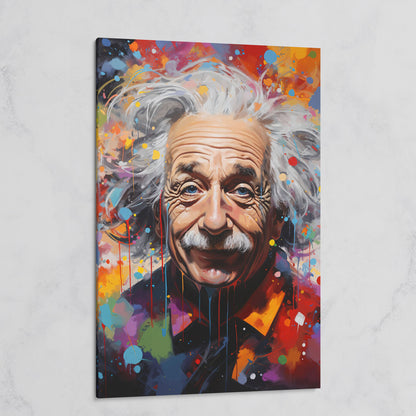 Einstein Pop Art Portrait Canvas on gallery wrap