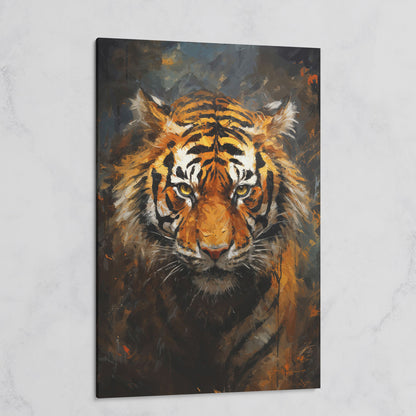 Tiger Portrait Canvas Wall Art on gallery wrap