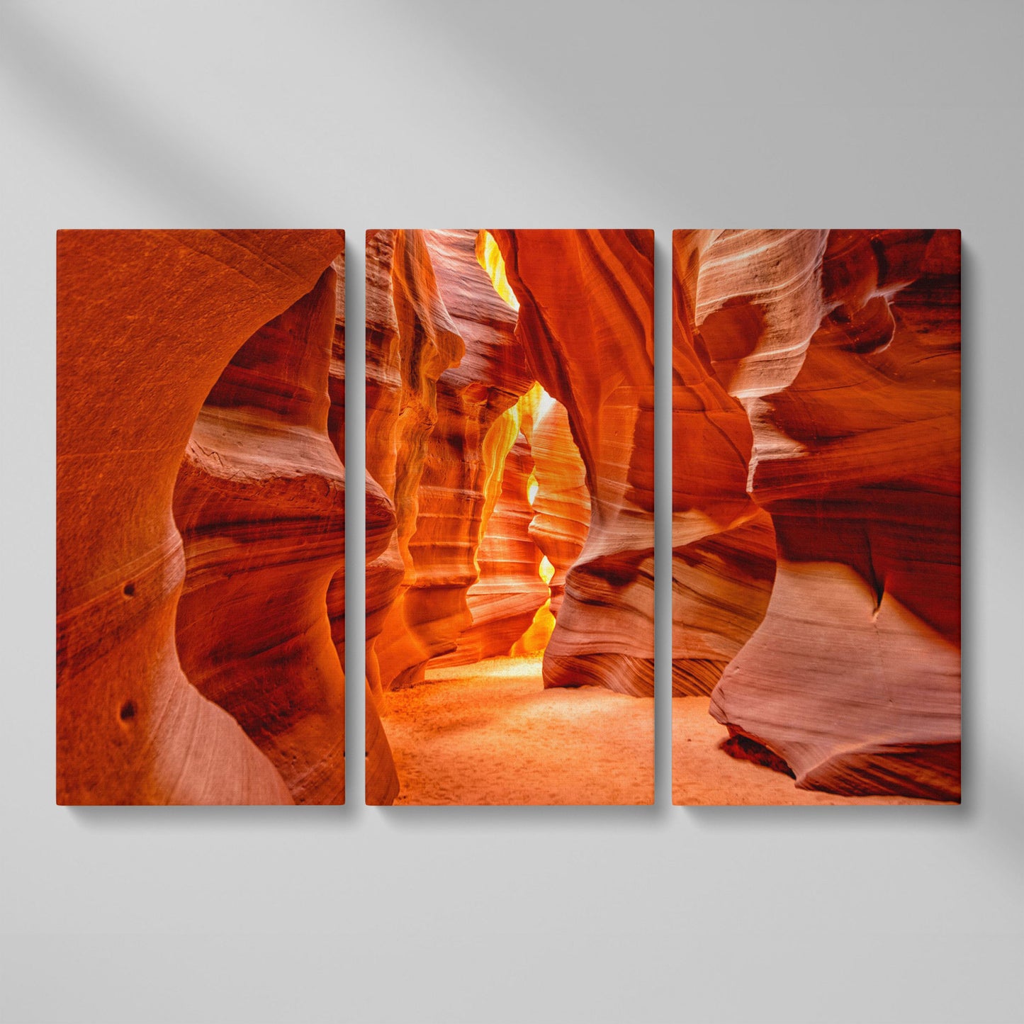 Antelope Canyon Arizona Landscape Canvas as 3-panel split version