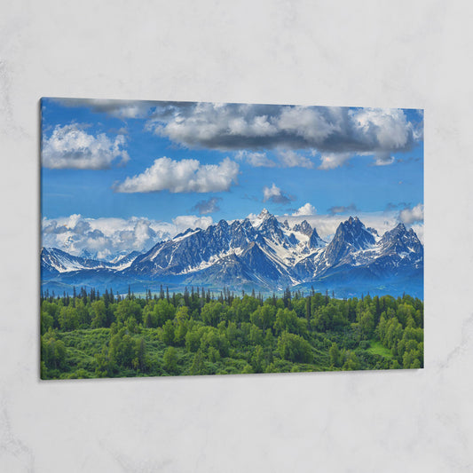 Alaska Mountain Range Panoramic Canvas on gallery wrap