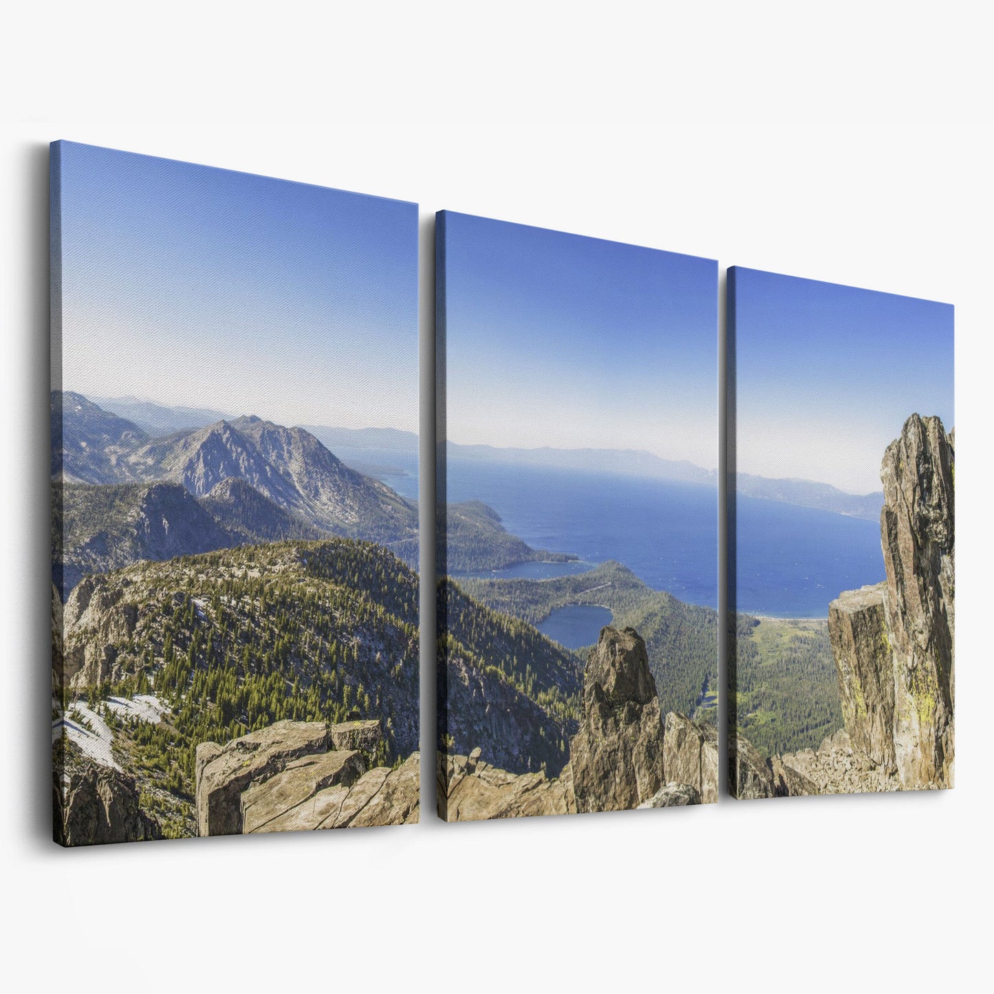 Lake Tahoe from Mount Tallac Canvas as 3-panel split version