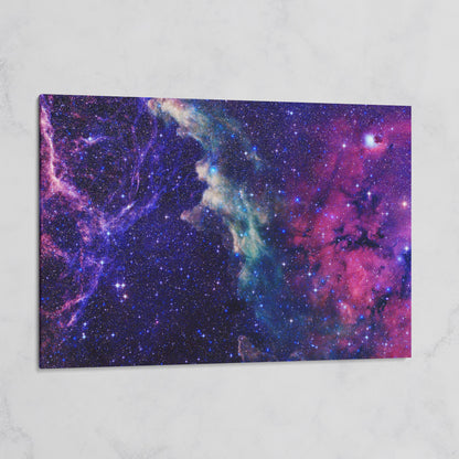 Cosmic Galaxies Canvas Print with Violet Nebula on gallery wrap