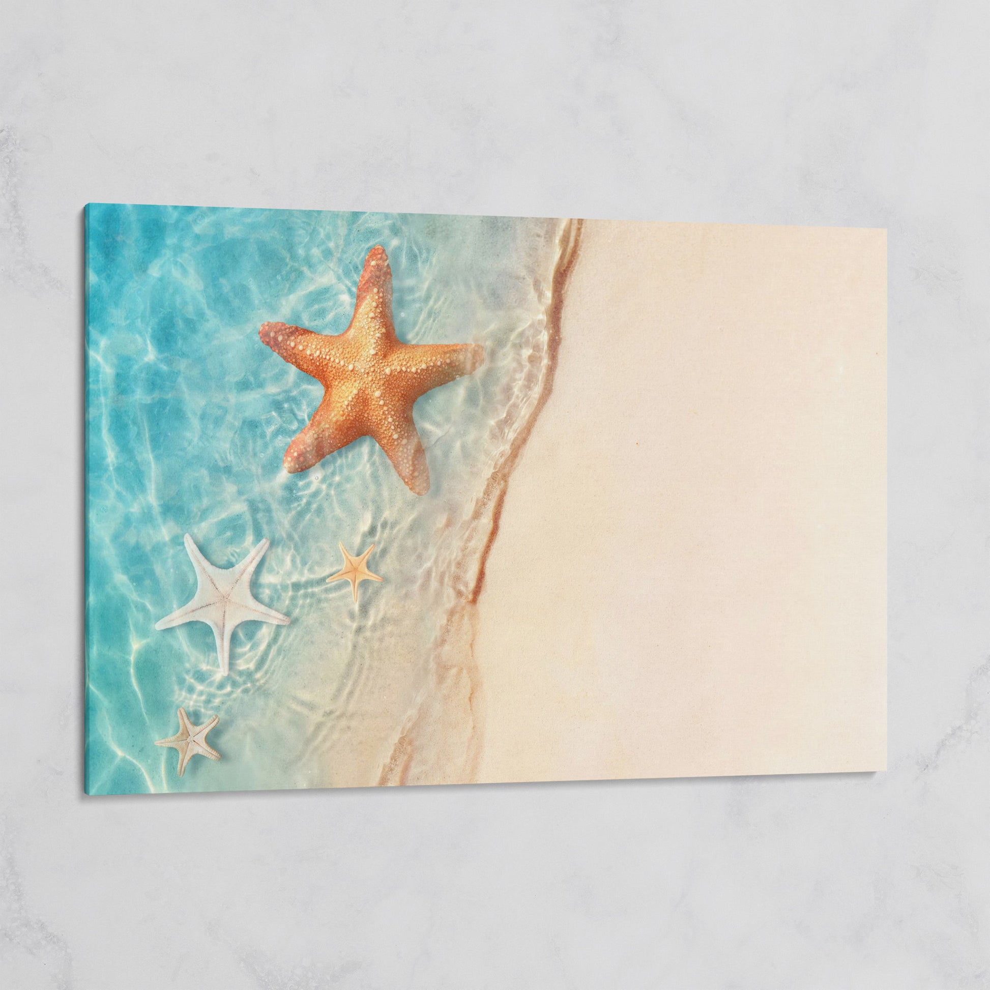 Starfish in Clear Sea Water Canvas Print on gallery wrap
