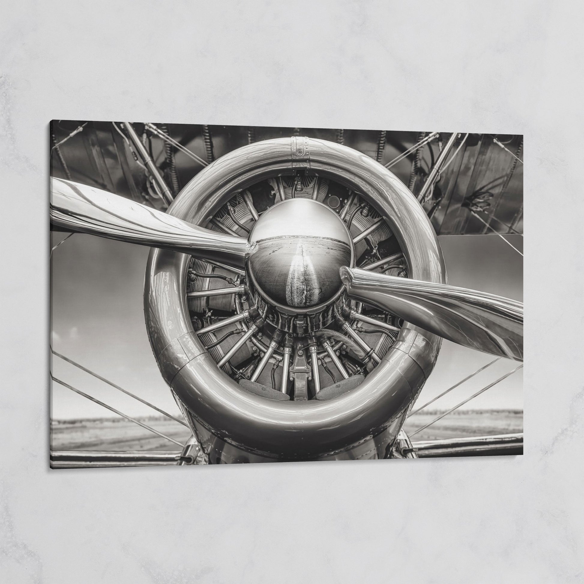 Vintage Aircraft Propeller Canvas Wall Art on gallery wrap