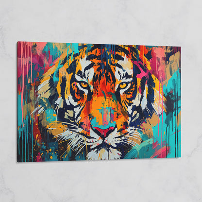 Colorful Tiger Canvas Print on gallery wrap