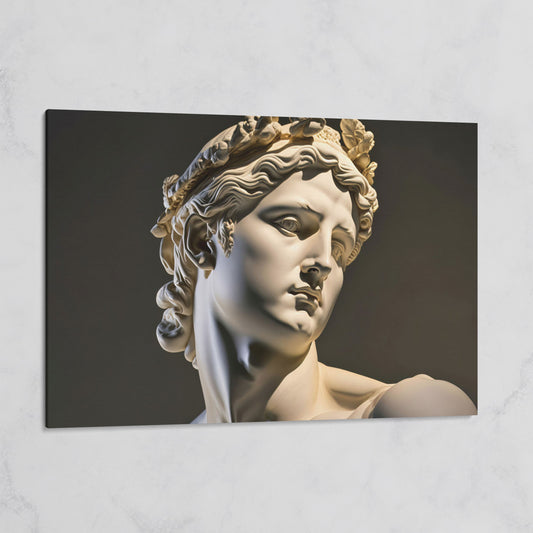 Apollo Sculpture Portrait Canvas on gallery wrap