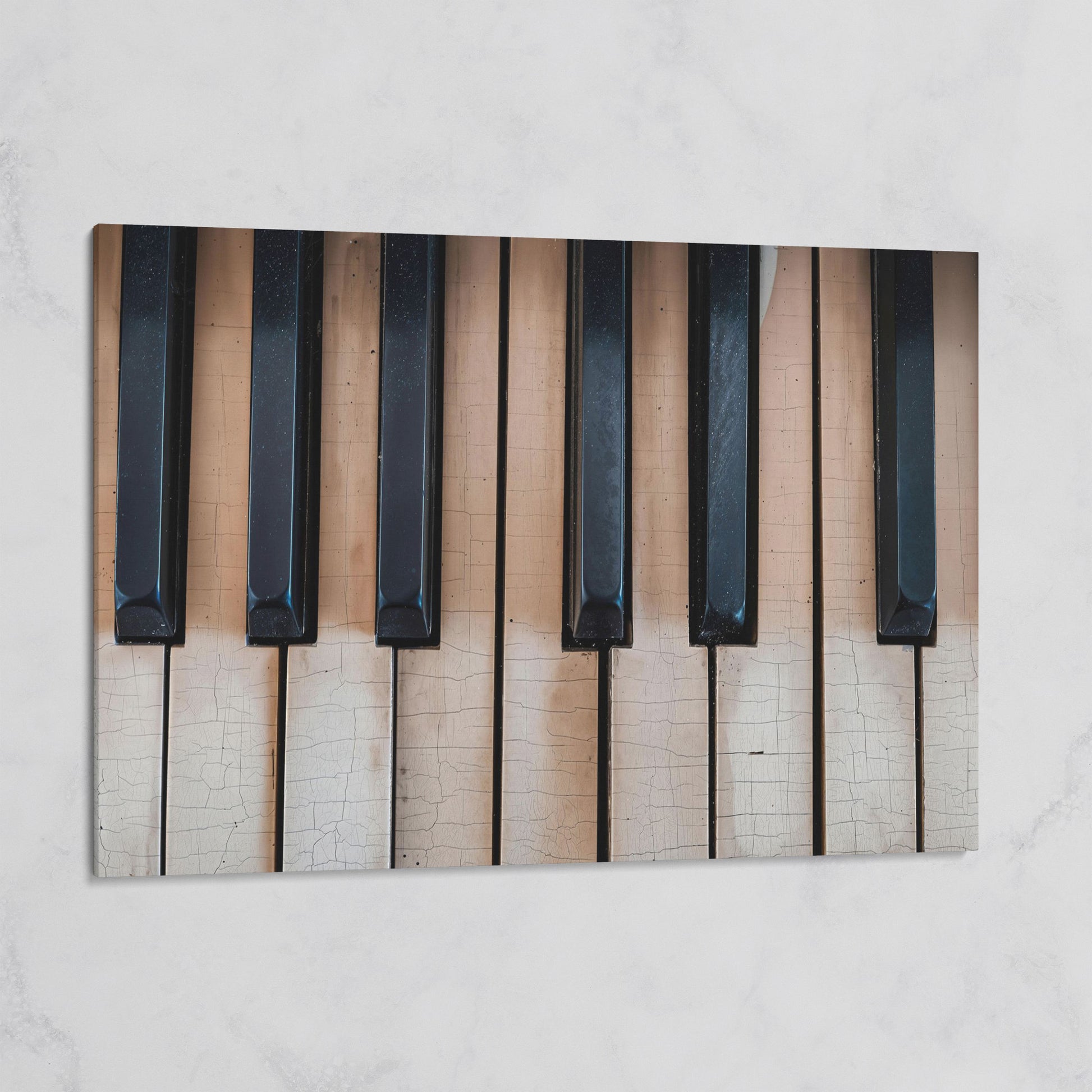 Vintage Piano Keys Canvas Print on gallery wrap