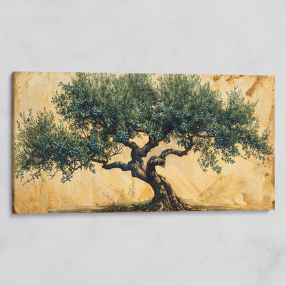 Ancient Olive Tree Canvas Wall Art on gallery wrap