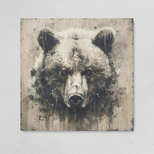 Grizzly Bear Canvas Art, Square 16 to 55 Inches on gallery wrap