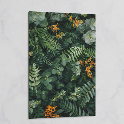Lush Foliage Botanical Canvas Print on gallery wrap