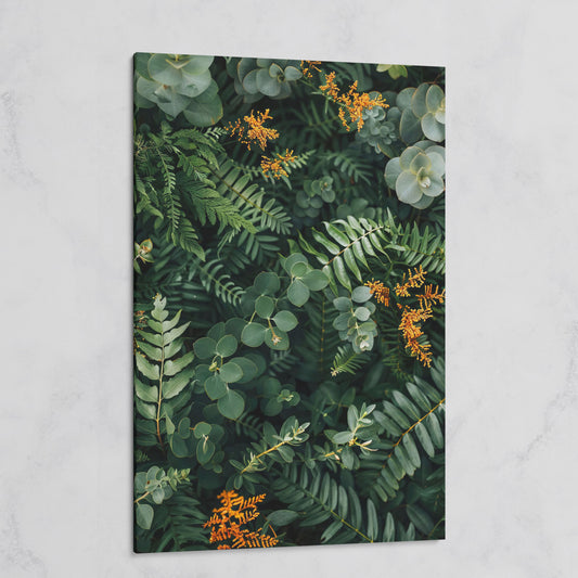 Lush Foliage Botanical Canvas Print on gallery wrap